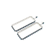 Iva Booqua, Earring, Kingman Turquoise, Sterling Silver, Zuni, 4"