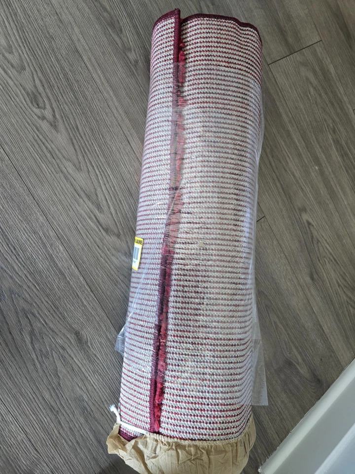 Safavish August Shag Burgundy 2 ft. x 8ft. Solid Runner Rug - Image 2 of 3