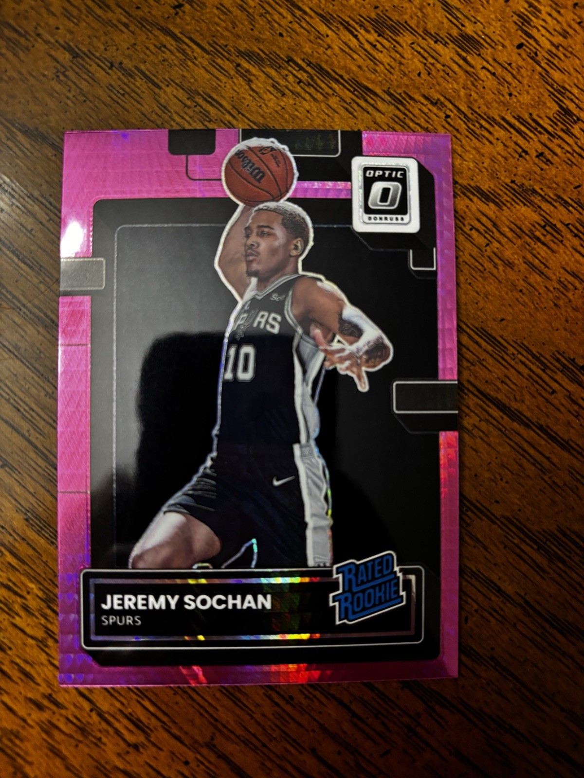 2022-23 Panini Donruss Optic - Rated Rookie Hyper Pink Prizm #236 Jeremy Sochan