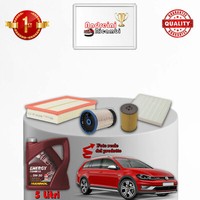 Set Service 4 Filter Und ÖL Vw Golf Alltrack 1.6 Tdi 81KW 110CV Von 2014->