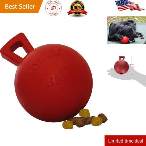 Interactive 4-Inch Dog Toy Ball with Handle – Fun and Durable for Active Play