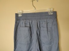 A New Day women's S - 28"W x 26"I pants gray pull-on ties elastic leg ends