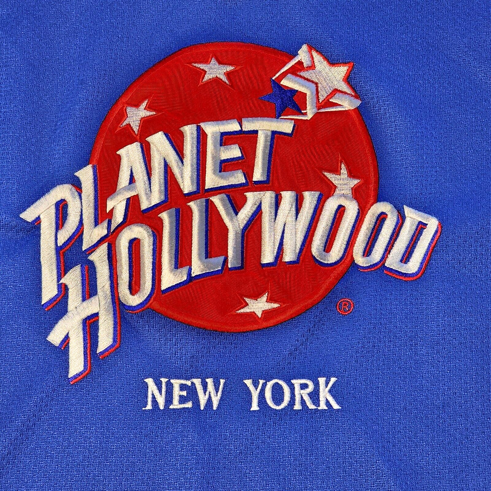 Planet Hollywood New York Hockey NHL Jersey 1991 Sewn Large VG
