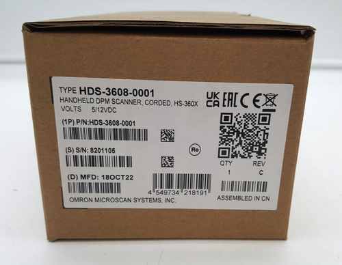 Microscan Omron HS-360X HDS-3608-0001 Handheld DPM Barcode Scanner, Wired - Picture 8 of 9