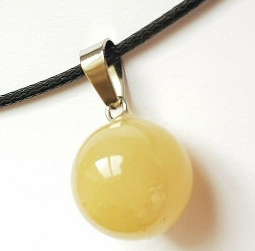 Globe Round Quartz Pendant Chakra Crystal Healing Stone Pendant Anxiety Necklace - Picture 25 of 125