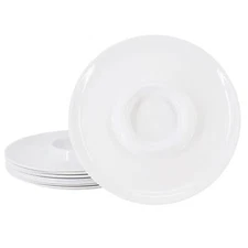 Gibson Home Grayson 12 Piece 12 Inch Round Melamine Chip and Dip Platter Set in