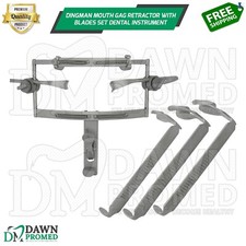 Dingman Mouth Gag Retractor With Blades Set Dental Instruments German Grade