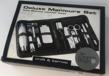 Manicure Set Deluxe 14 Piece Croft & Barrow New Stainless Steel