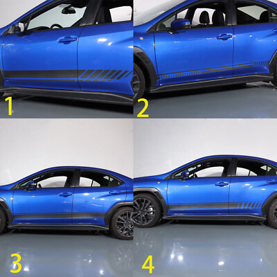 Car Door Fender Side Skirt Stripes Racing Vinyl Decal For Subaru