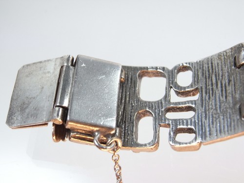 Massives Designer Armband 835 Silber 70 iger Jahre Design organisch filligran - 第 8/9 張圖片
