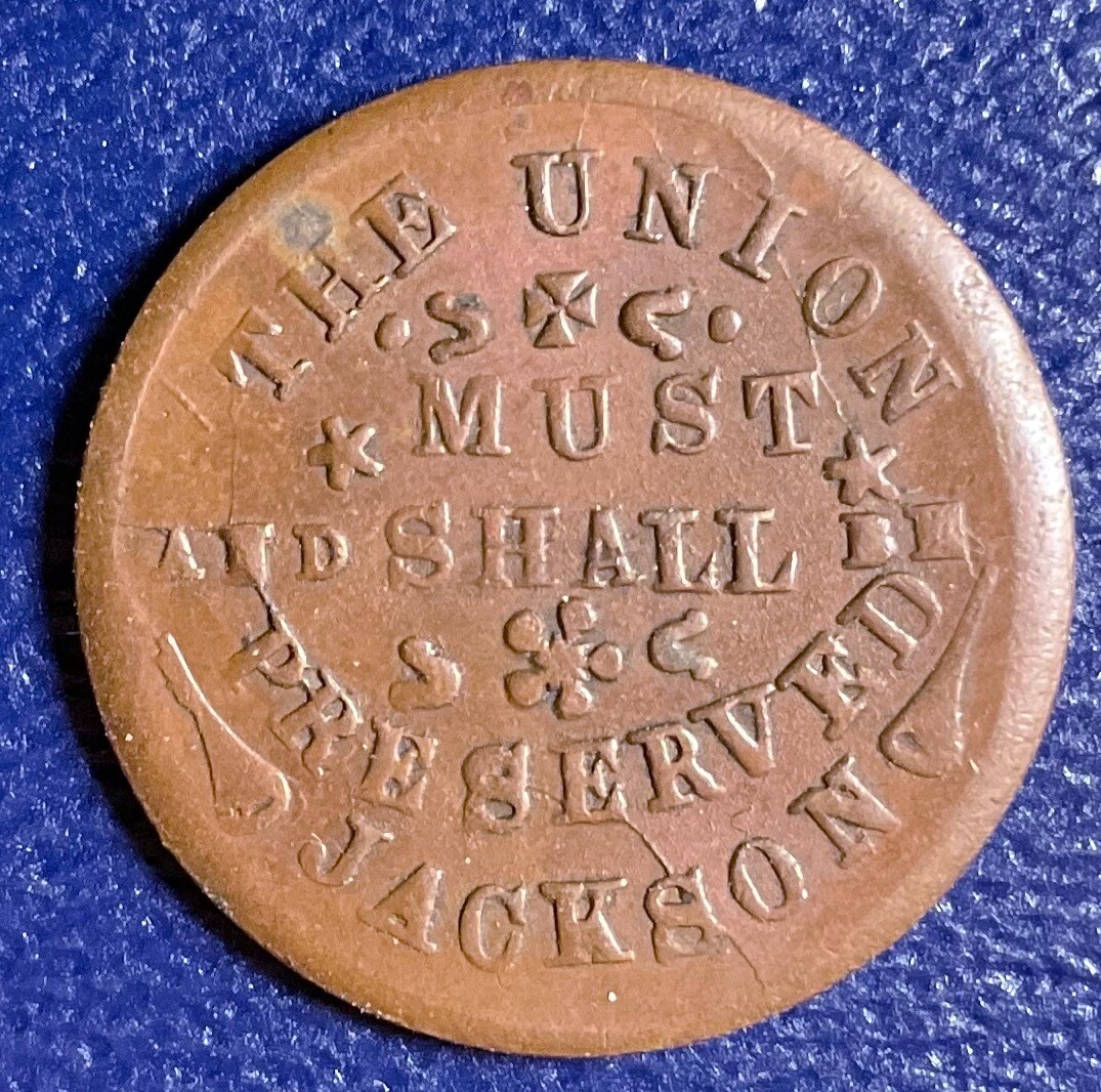 CWT Civil War Token F-211/400a Flag Jackson 1863 Higgins