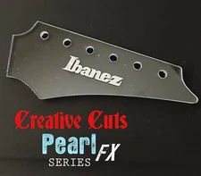 Ibanez logo pearl fx vinyl decal inlay for electric guitar headstock project