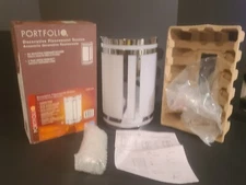 NEW  Portfolio 8" Wide X 12" Tall CHROME FINISH Transitional Wall Sconce Light