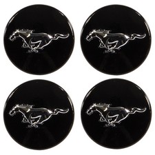 Oem New 15-17 Ford Mustang 4 Wheel Hub Center Cap Covers Gloss Black Chrome Pony Oem New 15-17 Ford Mustang 4 Wheel Hub Center Cap Covers Gloss Black Chrome Pony