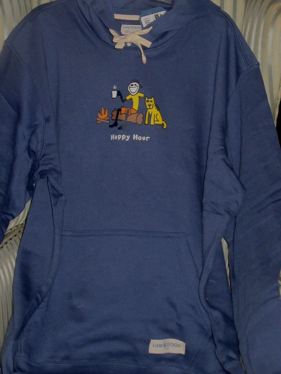 RARE NWT LIFE IS GOOD .SOFT WARM MEN FLEECE LINED HOODIE