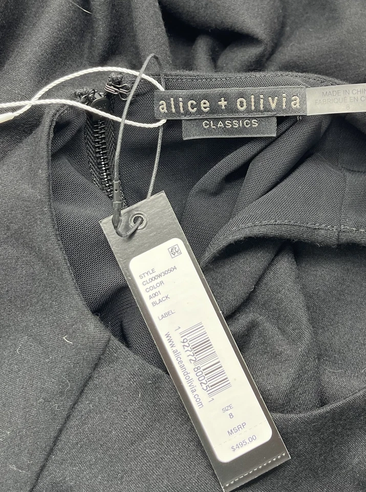 Maxi Vestido Alice + Olivia Classics Negro Sin Mangas Elastizado Talla 8 Nuevo con Etiquetas Foto 4 de 4