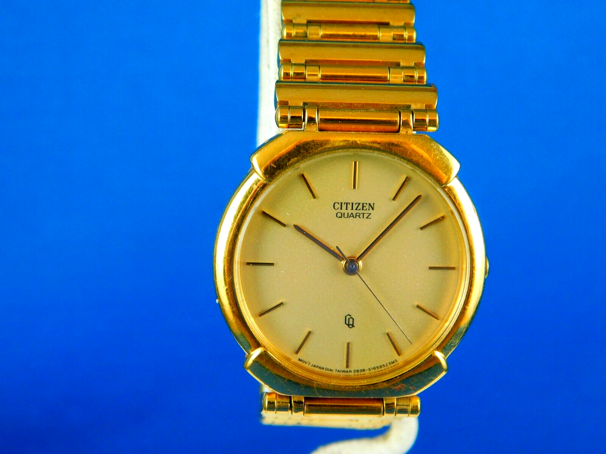 VINTAGE CITIZEN 2838-S03968 QUARTZ JAPAN GP MENS DRESS WRISTWATCH