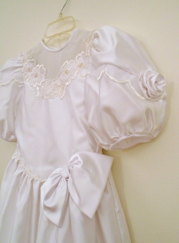 NICOLE Dorissa International Girls Size 8 White Embellished Short Sleeve Dress - Picture 6 of 16