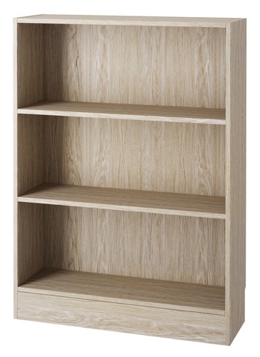 Libreria Scaffale in Legno Moderna Mobile Color Quercia 3 o 5 Ripiani Mensole - Foto 7 di 8