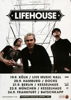 Lifehouse - Hurricane, Tour 2015 | Konzertplakat | Poster