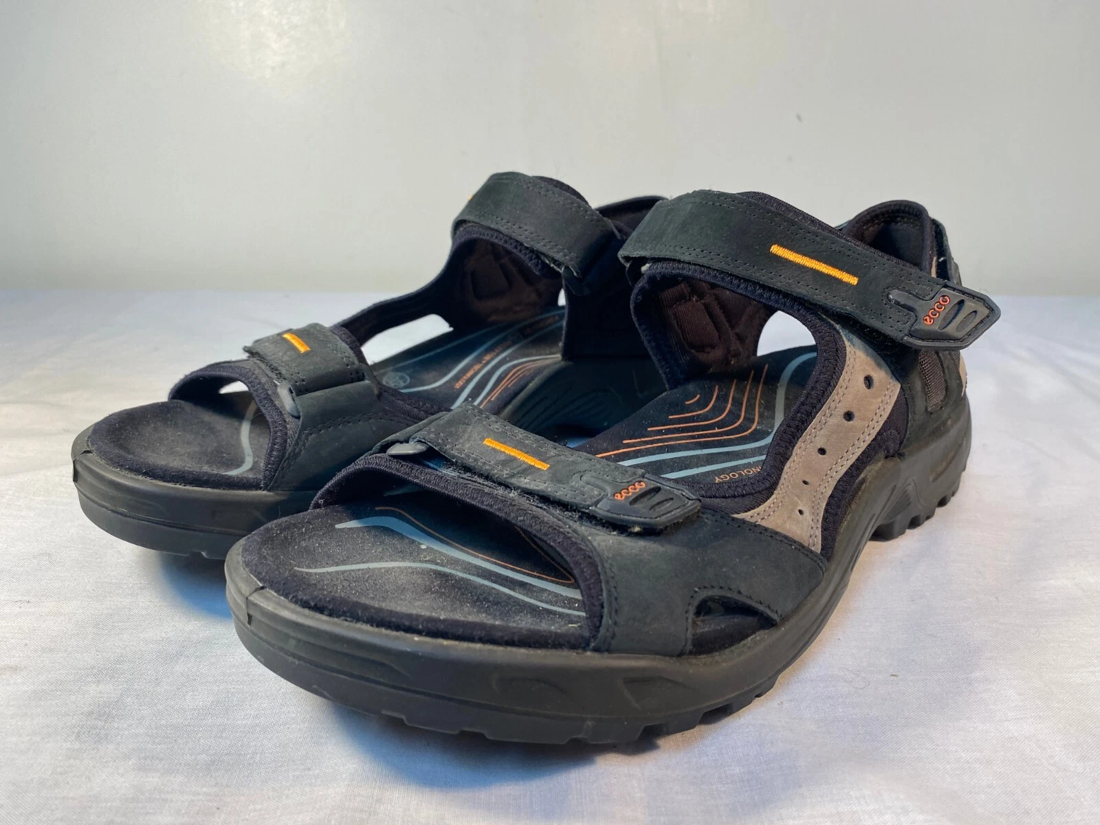 Ecco Yucatan Sandali Uomo Pelle Marrone Comodi EU 46 (US 12 12 5)