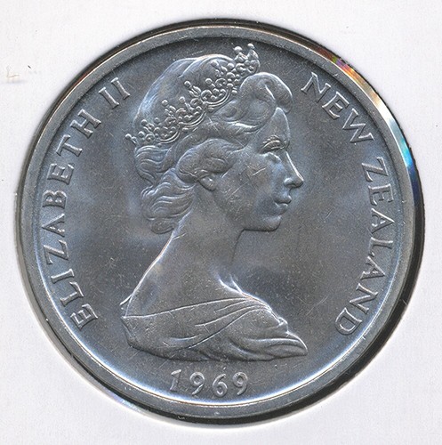 Cincuenta centavos de Nueva Zelanda 1969 50 c (HMS Endeavour) - gema sin circular - Imagen 3 de 3