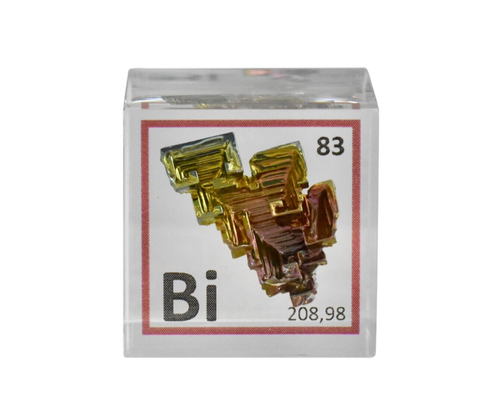 Wismut Metall, Wismut Element Probe, Wismut Kristall 25 mm Acryl Würfel 99,99% - Bild 2 von 3