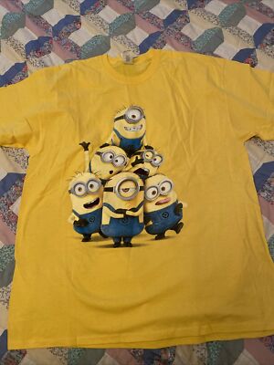 The Minions Crew Adult T-Shirt Yellow Sz X-Large NWOT Last One