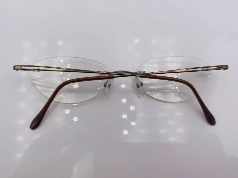 Gafas de sol vintage Tura TE500 bronce metal ovaladas sin montura Japón SOLO MARCOS Foto 4 de 4