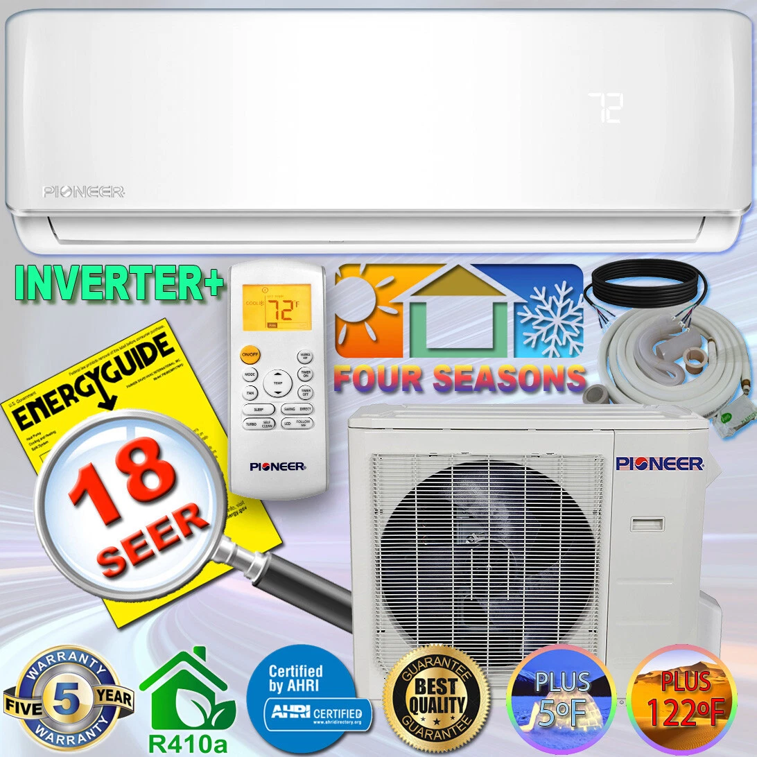 PIONEER 30000 BTU 18 SEER DC Inverter+ Mini Split Heat Pump Set 230V +16'  Kit 858132006137 | eBay
