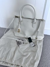 Borsa a mano/viaggio da donna Ralph Lauren crema/avorio in pelle - usata ma FAB
