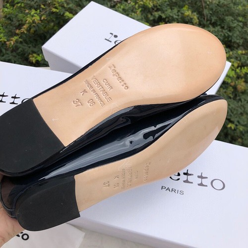 Repetto CENDRILLON Round Bow Ballet Women's Shoes with Flat Heels Patent Leather - Picture 24 of 34