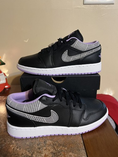nike dunk low purple plaid