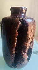 Vintage Hand Turned Polished Burl Wood Vase Handmade Natural Manzanita Wood