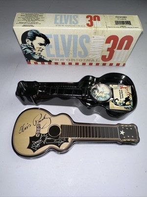 2007 NOS Elvis Presley 30th Anniversary Commemorative Wrist Watch In Guitar Tin Elvis Presley 30th Anniversary Commemorative Watch In Metal  main image 4