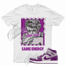  ENERGY T Shirt for J1 1 Mid WMNS Magenta Grey Purple High Low Berry Plum 9