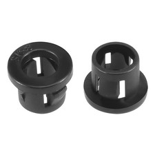 100pcs 8mm Mounted Snap in Cable Hose Bushing Grommet Protector Black