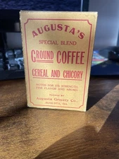 RARE VTG Augusta Grocery Co Coffee Box Advertising Early 1900’s 5 Cents