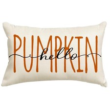12x20Inch Fall Pillow Covers Autumn Hello Pumpkin Decorative Throw Pillow Covers