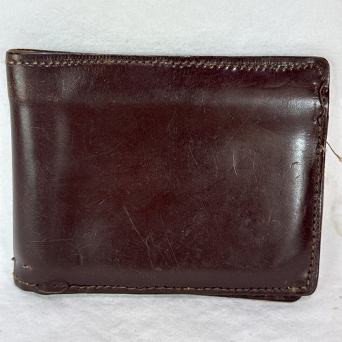 vintage shell cordovan Leather Bifold Wallet Slim Sturdy  1950’s-1960’s Has Wear
