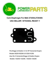 Carb Diaphragm For B&S  272538,272538S  - USA SELLER !    ETHANOL READY !! Bin 1