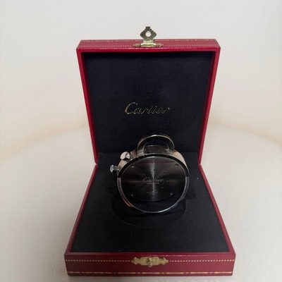 Cartier カルティエ トラベルクロック Travel Clock BOX付 CARTIER TRAVEL CLOCK ALARM QUARTZ BLACK DIAL DESK CLOCK W/BOX
