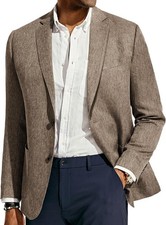 Mens Lightweight Casual Blazer Regular Fit Two Button Sport Coat Suit Jacket
