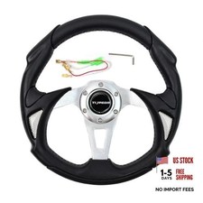 Universal Racing Steering Wheel PU 320mm 12.5"Drift Sports Flat 604-03 Black