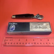 Rr1137 Rough Rider Utility Tool / Pocket Knife Black Smooth Bone Handle