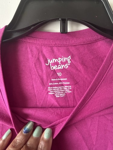 Brand New Jumping Beans Girls Long Shirt Fuchsia Size 10 - Picture 2 of 4