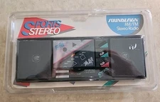 NEW Rare SOUNDESIGN Sports Stereo 1987 AM/FM CASSETTE Player Radio 2323CCL Black