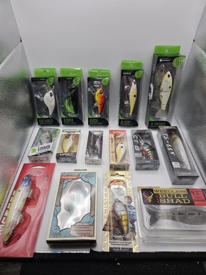 15-Pc Brand New Fishing Lure Lot Googan, Lucky Craft, ARK, Lunkerhunt & More