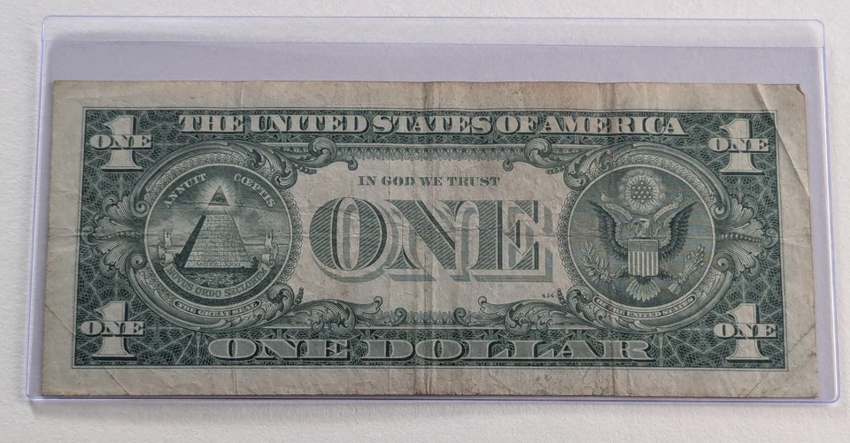 US One Dollar, 1957, $1 Silver Certificate, Blue Seal - Image 2 of 2