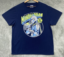 Star Wars Mandalorian Mando  Grogu Navy Graphic Men's XL 46-48 T-Shirt - NWOT